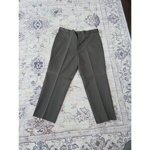 #496 Dockers premium green 38x29 flat front relaxed fit men's pants 100% Cotton